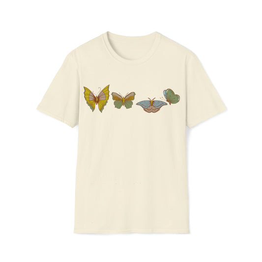 Vintage Butterfly Shirt, Unisex Softstyle T-Shirt, Butterfly Clothing, Gift For Butterfly Lover, Vintage Style Tees, Gift For Her, Mistywilderness