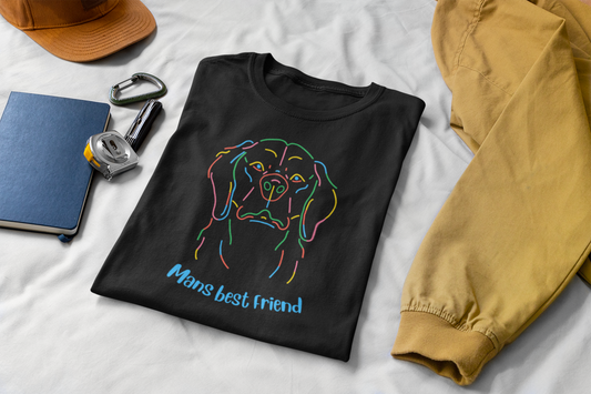 Dog Best Friend Shirt, Men’s Dog Shirt, Dog Dad tshirt, Dog Line Art Shirt, Dog Lover Shirt, Dog Pet, Dog Owner Gift, Dog Dad Fathers Day, Mistywilderness