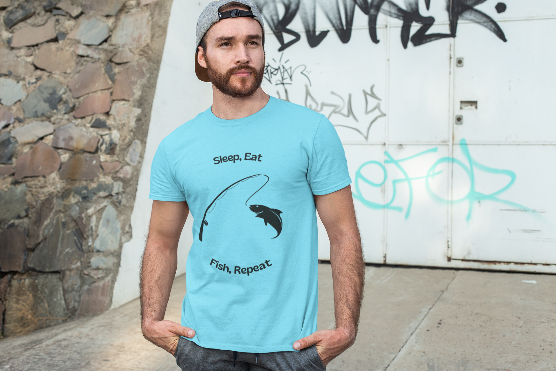 Eat, Sleep, Fish, Repeat Bass Fishing T-Shirt Funny Gifts